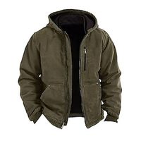 Men's Hoodie Full Zip Hoodie Hoodie Jacket Brown Hooded Plain Pocket Sports  Outdoor Daily Holiday Vintage Streetwear Cool Fall  Winter Clothing Apparel Hoodies Sweatshirts  Lightinthebox - thumbnail