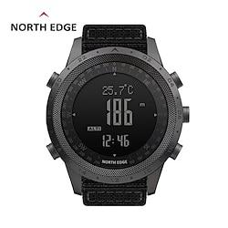 NORTH EDGE Men Digital Watch Outdoor Sports Tactical Casual Compass Altimeter Luminous Stopwatch Silicone Nylon Strap Watch Lightinthebox