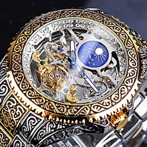 FORSINING Men's Mechanical Watch Analog Automatic self-winding Casual Hollow Engraving Noctilucent  Two Years Lightinthebox