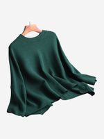 Irregular Hem Pure Color Sweaters