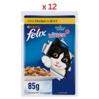 Purina Felix As Good As It Looks Kitten Wet Food Chicken 85g (Pack Of 12)