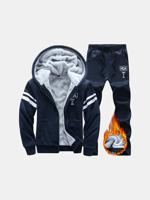 Mens Thicken Hooded Sport Suit