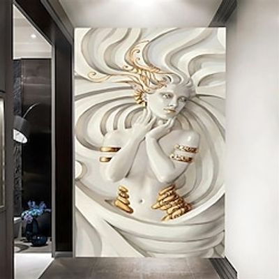 People Wallpaper Mural Relief Godness Wall Covering Sticker Peel and Stick Removable PVCVinyl Material Self AdhesiveAdhesive Required Wall Decor for Living Room Kitchen Bathroom Lightinthebox