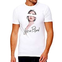 Men's Unisex Tee T shirt Hot Stamping Graphic Prints Human Letter Plus Size Print Short Sleeve Casual Tops Cotton Basic Fashion Designer Big and Tall White miniinthebox - thumbnail