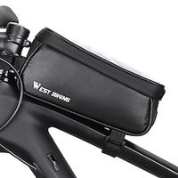 WEST BIKING bicycle bag mountain bike riding tube bag touch screen mobile phone bag road bike front beam bag miniinthebox - thumbnail
