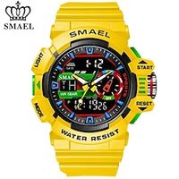SMAEL Men Sport Watch Dual Display Function Military Watches Men Waterproof 5Bar Rubber Alarm Digital Bracelet Wristwatches 8043 Lightinthebox - thumbnail