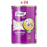 Treva Mushrooms Pieces & Stems,400 gm - Carton of 24 Packs (UAE Delivery Only) - thumbnail