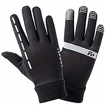 sports gloves for external touch screen compatible comfortable and breathable non-slip windproof winter gloves for men and women snowboard running motorcycle cycling hiking camping black Lightinthebox