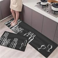 Wine Glasses Area Rug Kitchen Rug Mat Non-Slip Oil Proof Floor Mat Livingroom Rug Indoor Outdoor Mat Bedroom Decor Bathroom Mat Entrance Rug Door Mat Lightinthebox