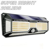 Solar Lights Outdoor Super-Bright 298 LEDs 2500lm - LED Solar Motion Sensor Lights Outdoor for Wall, Post, Pathway up to 1600 sq ft Solar Battery Powered 4400 mAh Lightinthebox - thumbnail