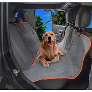 Dog Cat Pets Dog Cat Car Seat Cover Pet Backseat Cover Waterproof Washable Durable Solid Colored Classic Oxford Cloth puppy Small Dog Medium Dog Training Outdoor Driving Black Gray miniinthebox