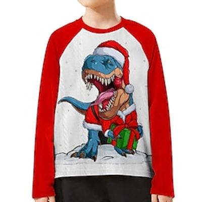 Boys 3D Dinosaur sweater pullover Long Sleeve 3D Print Fall Winter Fashion Streetwear Cool Polyester Kids 3-12 Years Crew Neck Outdoor Casual Daily Regular Fit Lightinthebox