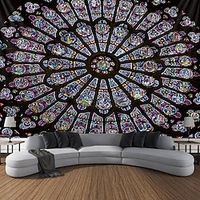 Cathedral Glass Hanging Tapestry Wall Art Large Tapestry Mural Decor Photograph Backdrop Blanket Curtain Home Bedroom Living Room Decoration Lightinthebox - thumbnail