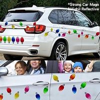 Christmas Car Sticker Light Bulb Wire Magnetic Honeycomb Lattice Reflective Sticker Holiday Decoration Car Refrigerator Garage Door Sticker Lightinthebox - thumbnail