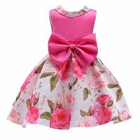 Big Bow Girls Floral Pageant Dresses - thumbnail