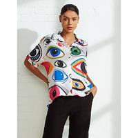 Satin Abstract Art Satin Graphic Casual Shirt Lightinthebox