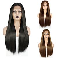 Straight Lace Front Wigs Long Straight Synthetic Wig for Women Japanese Heat Resistant FIBER 26 Inch Free Part Lace Wig Free Cap miniinthebox - thumbnail