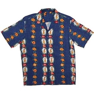 Men's Shirt Summer Hawaiian Shirt Floral Graphic Prints Hula Girls Turndown Blue 3D Print Casual Holiday Short Sleeve Button-Down Print Clothing Apparel Tropical Fashion Hawaiian Soft miniinthebox