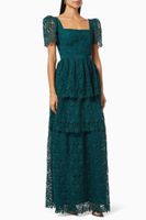 Tiered Maxi Dress in Guipure Lace - thumbnail