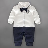 Formal Suit Style Baby Boy Romper