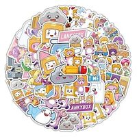 60pcs Lankybox Merch Stickers Pack, Cute Cartoon Game Vinyl Waterproof Decals For Water Bottle,Laptop,Phone,Skateboard,Scrapbooking,Journaling Gifts For Teens Kids Adults For Party Favor Supply Decor miniinthebox - thumbnail