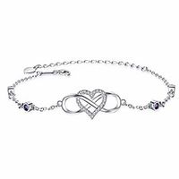 oosstt bracelet for women,925 sterling silveri infinity heart charm bracelet,gift for women mother Lightinthebox - thumbnail
