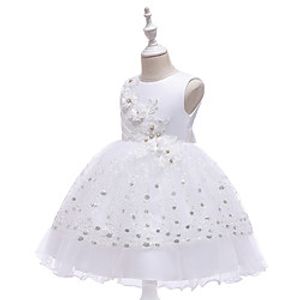 Princess Dress Party Costume Flower Girl Dress Girls' Movie Cosplay Christmas New Year's Golden White Pink Dress Christmas Halloween Children's Day Polyester  Cotton Lightinthebox