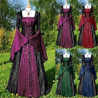 Retro Vintage Medieval Renaissance 17th Century Dress Cosplay Costume Prom Dresses Gentlewoman Outlander Women's Cosplay Costume Halloween Halloween Renaissance Fair LARP Dress Lightinthebox