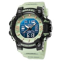 SMAEL Women Men Unisex Digital Watch Military Sports Wristwatch Analog Luminous Stopwatch Dual Display Calendar Rubber Strap Watch miniinthebox - thumbnail