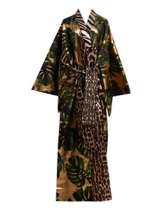 Floral Jacquard Lamé Kimono - Multicolor Floral Jacquard Lamé Kimono - Multicolor