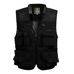 Men's Hunting Gilet Outdoor Breathable Wearable Comfortable Spring Summer Solid Colored Polyester Black Army Green Blue Lightinthebox