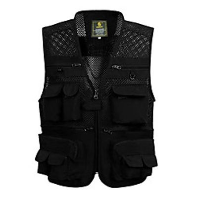 Men's Hunting Gilet Outdoor Breathable Wearable Comfortable Spring Summer Solid Colored Polyester Black Army Green Blue Lightinthebox
