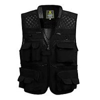 Men's Hunting Gilet Outdoor Breathable Wearable Comfortable Spring Summer Solid Colored Polyester Black Army Green Blue Lightinthebox - thumbnail