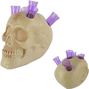6-piece set of Halloween Skull Decoration Holiday Skull Bar Bar Tube KTV Ghost Head Wine Home Decoration Accessories Lightinthebox