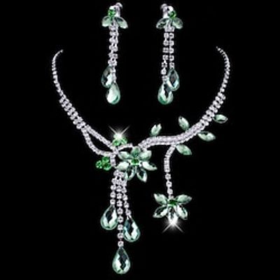 Necklaces Earrings set Two-piece Wedding Accessories Bride Accessories 6-color Optional Performance Accessories Lightinthebox