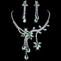Necklaces Earrings set Two-piece Wedding Accessories Bride Accessories 6-color Optional Performance Accessories Lightinthebox - thumbnail