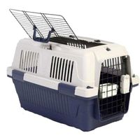 Nutrapet Dog And Cat Carrier Open Grill Top L 63Cm x W 41Cm x H 40 Cm, Dark Blue Box