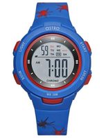 Astro Kids Watch, Digital Display and Polyurethane Strap, Dark Blue Spider Print - A23914-PPNN-SR