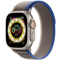 Apple Watch Ultra (GPS + Cellular), 49mm Titanium Case with Blue/Gray Trail Loop,
