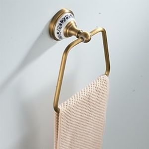Antique Brass Towel Ring , Copper Towel Holders for Bathrooms, Trapezoid Hand Towel Rack Wall Mounted Decorative Lightinthebox