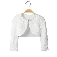 Kids Girls' Cardigans Solid Color Fashion Rivet Performance First Communion Dress For Girls Outerwear 3-13 Years Summer White Lightinthebox - thumbnail