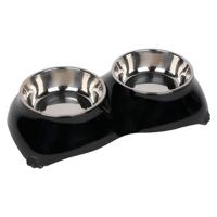 Pawsitiv 4 Paw Dinner Set Bowls - Small - Black