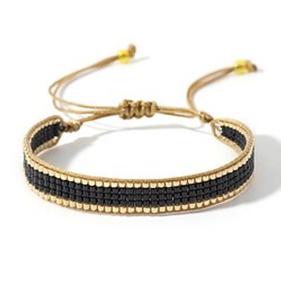 Women's Bracelet Classic Weave Simple Fashion Glass Bracelet Jewelry White  Black For Gift Daily Beach Lightinthebox