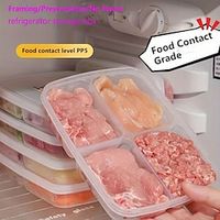 2pcs Refrigerator Storage Box Four Sections Divided Food Crisper Food Grade Sealed Box Food Meat Frozen Box Onion Ginger Garlic Prepared Vegetables Refrigerated Crisper Box Kitchen Supplies Lightinthebox - thumbnail