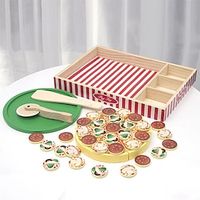 Wooden Simulation Home Pizza Toys For Children's Puzzle Hands-on Cutting Music Fruit Cake Pizza Tea Toys Lightinthebox