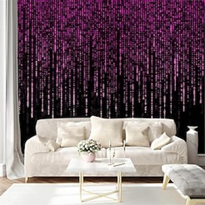 3D  Fluorescent Light Murals Dazzle Color Art Drawings Suitable Canvas Material Self adhesive Wallpaper Mural Wall Cloth Room Wallcovering Lightinthebox