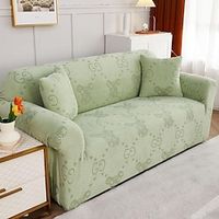 Sage Green Sofa Cover Stretch Slipcovers Soft Durable Couch Cover 1 Piece Spandex Jacquard Washable Furniture Protector fit Armchair SeatLoveseatSofaXL SofaL Shape Sofa Lightinthebox - thumbnail