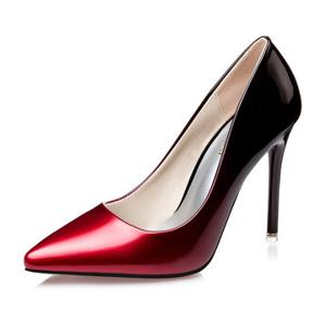 Color Blocking Pointed Toe High Heel Lady Pumps Stilettos