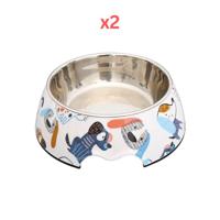 Cozy Paws Single Melamine Bowl White Animal - 14X17.5X6Cm (Pack of 2)