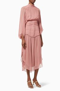 Olympia Midi Dress in Chiffon